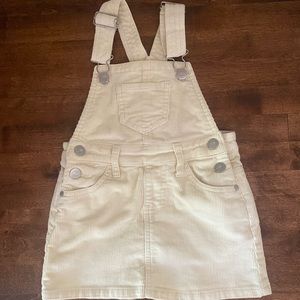 Yellow corduroy overall jumper